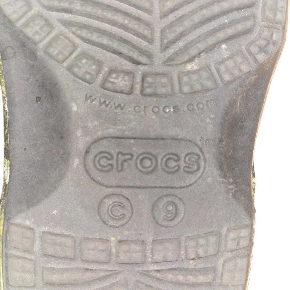 CROCS Classic Clogs Kids Reeltree Camouflage Shoes Size 9 - Picture 6 of 6